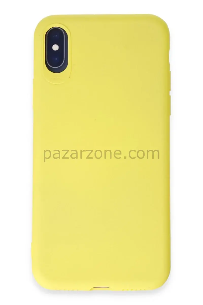 Newface Apple iPhone X Kılıf First Silikon - Sarı