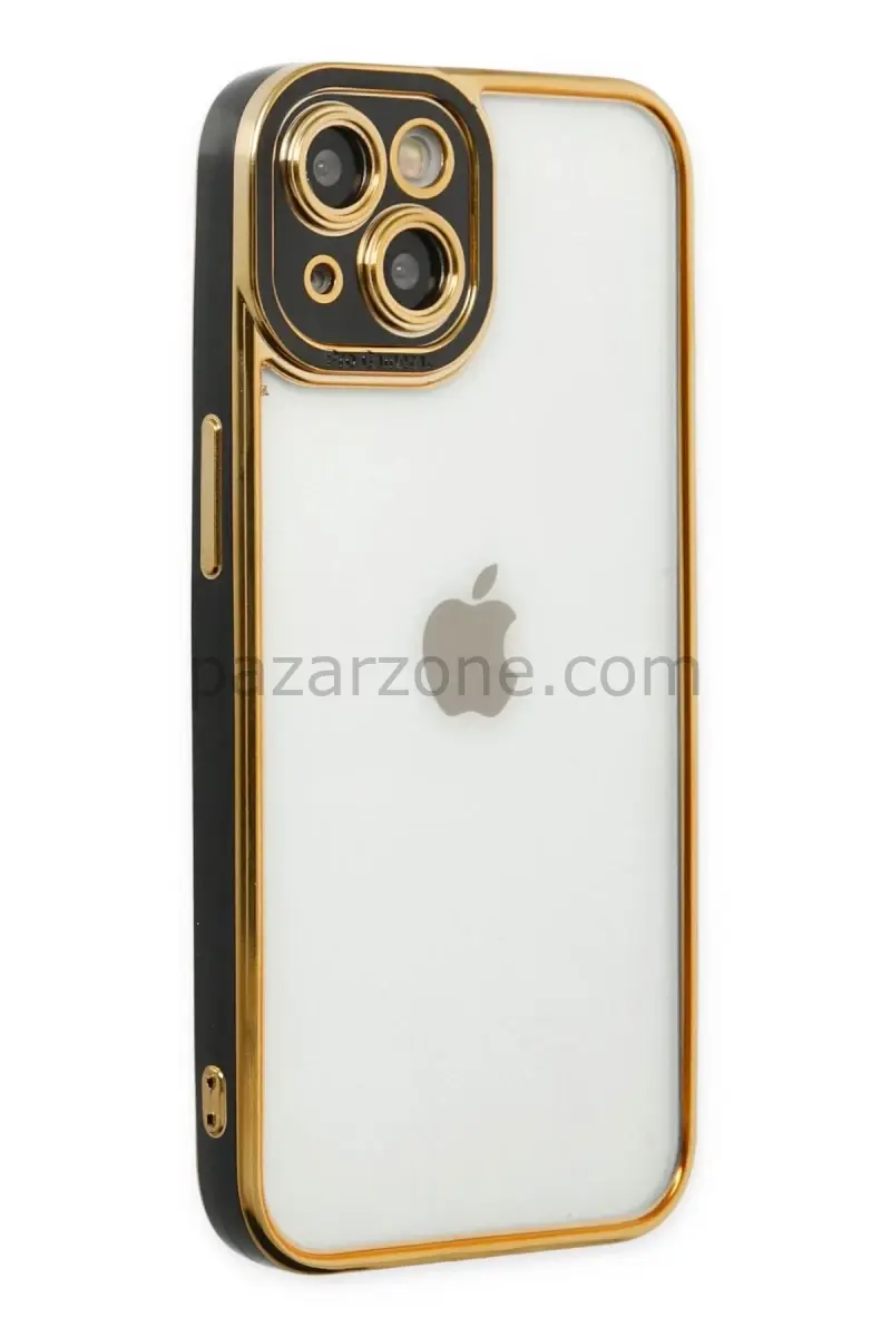 Newface Apple iPhone 14 Plus Kılıf Liva Lens Silikon - Siyah