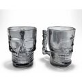 2'li Siyah Cam Kurukafa Kupa Bardak Seti