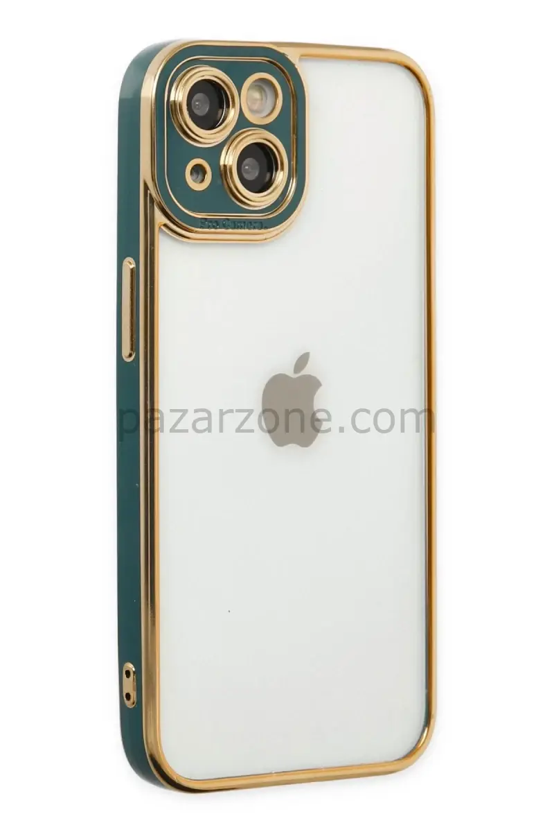 Newface Apple iPhone 14 Plus Kılıf Liva Lens Silikon - Yeşil
