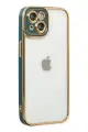 Newface Apple iPhone 14 Plus Kılıf Liva Lens Silikon - Yeşil