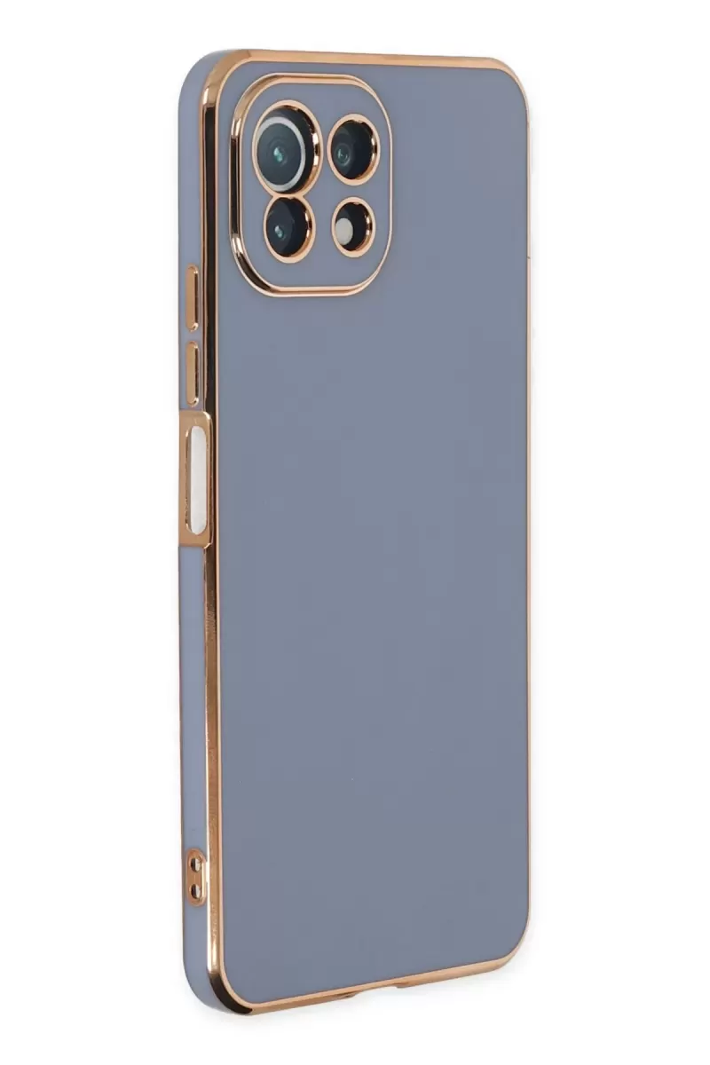 Newface Xiaomi Mİ 11 Lite Kılıf Volet Silikon - Mavi