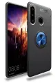 Newface Huawei Y6P Kılıf Range Yüzüklü Silikon - Siyah-Mavi