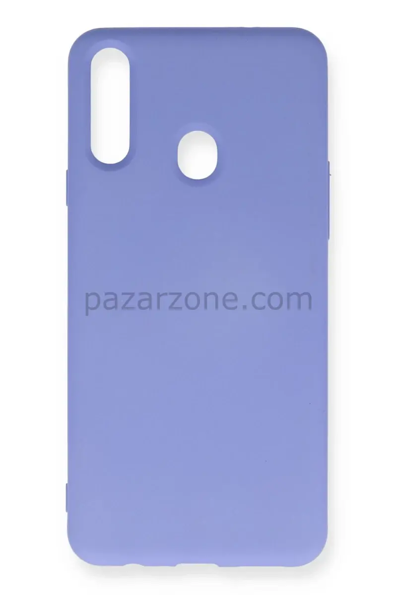 Newface Samsung Galaxy A20S Kılıf Nano içi Kadife Silikon - Lila