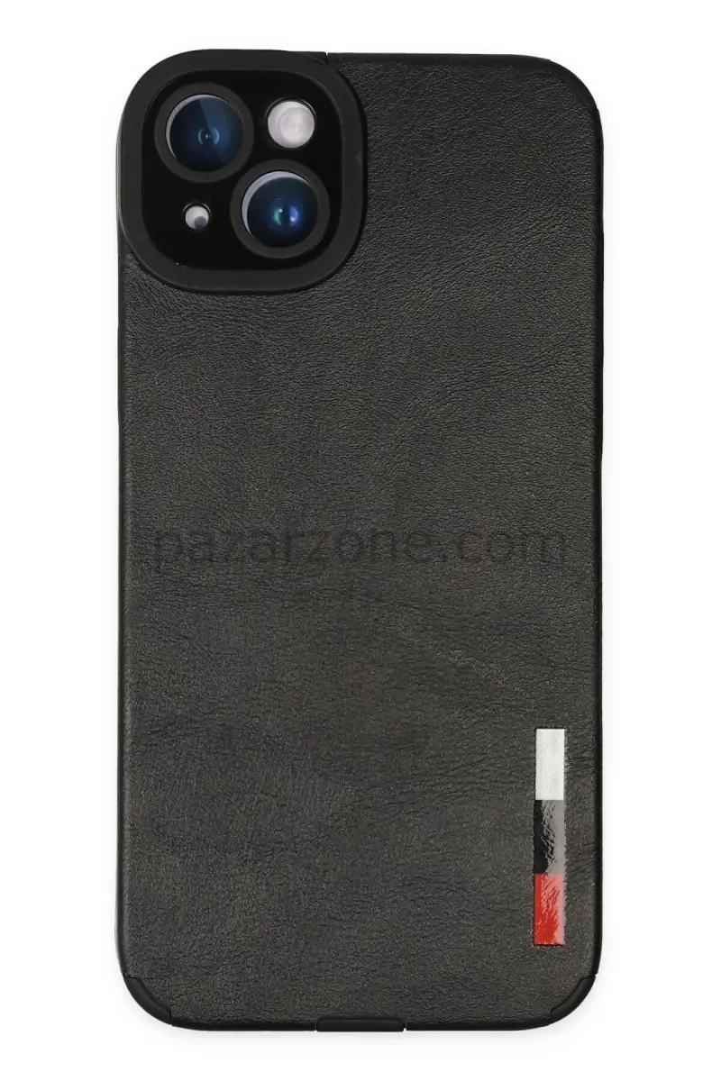 Newface Apple iPhone 14 Plus Kılıf Loop Deri Silikon - Siyah