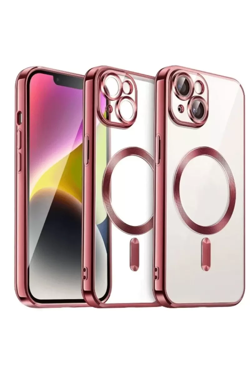 Newface Apple iPhone 13 Kılıf Kross Magneticsafe Kapak - Kırmızı