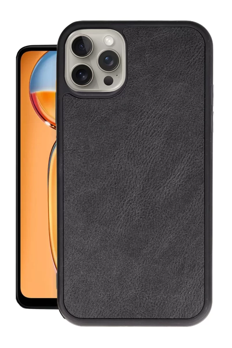 Newface Apple iPhone 14 Pro Kılıf Aras Deri Kapak - Siyah