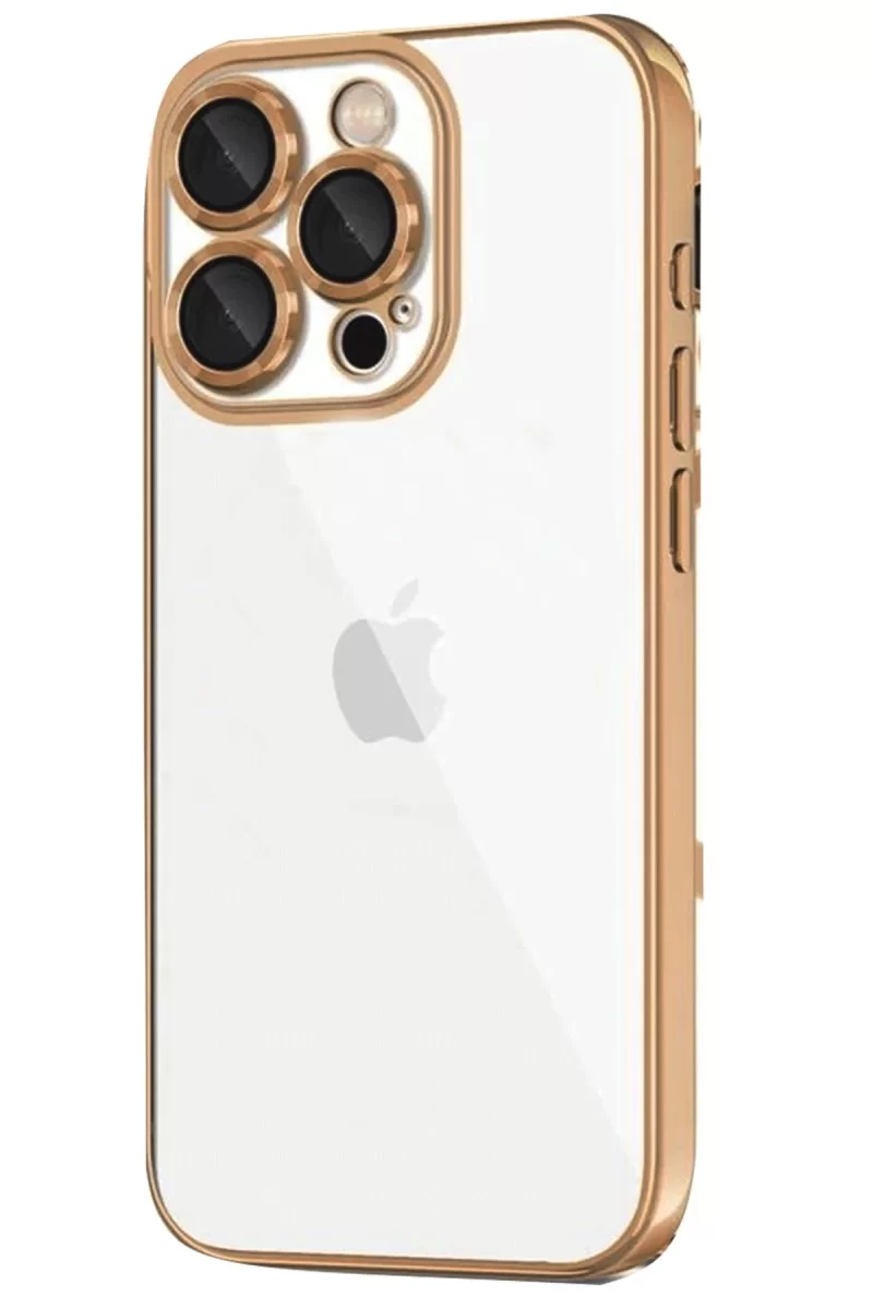 Newface Apple iPhone 16 Pro Max Kılıf Razer Lensli Silikon - Desert