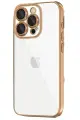 Newface Apple iPhone 16 Pro Max Kılıf Razer Lensli Silikon - Desert