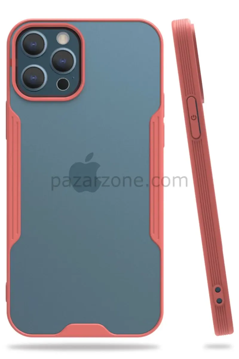 Newface Apple iPhone 12 Pro Max Kılıf Platin Silikon - Pembe