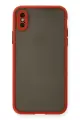 Newface Apple iPhone X Kılıf Montreal Silikon Kapak - Kırmızı