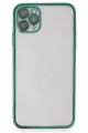 Newface Apple iPhone 11 Pro Kılıf Razer Lensli Silikon - Yeşil