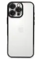 Newface Apple iPhone 16 Pro Max Kılıf Razer Lensli Silikon - Siyah