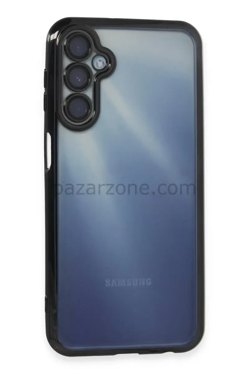 Newface Samsung Galaxy A55 5G Kılıf Razer Lensli Silikon - Siyah