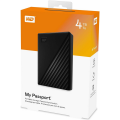 WD WDBPKJ0040BBK-WESN, MyPassport 4TB 2,5"  USB3.2, Taşınabilir, Harici HDD, Siyah, (Türkiye Distribütörü Garantili)