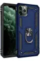 Newface Apple iPhone 11 Pro Max Kılıf Sofya Yüzüklü Silikon Kapak - Lacivert