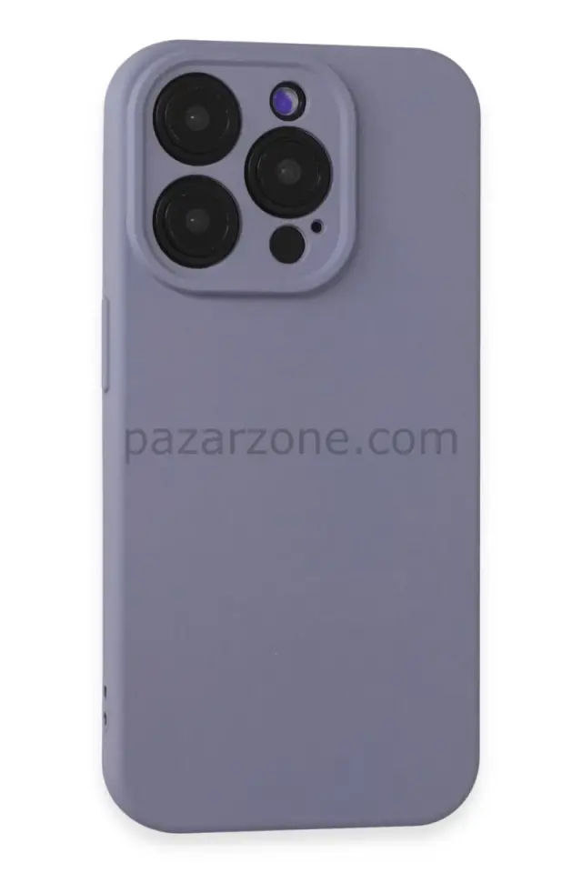 Newface Apple iPhone 15 Pro Kılıf Nano içi Kadife Silikon - Lila
