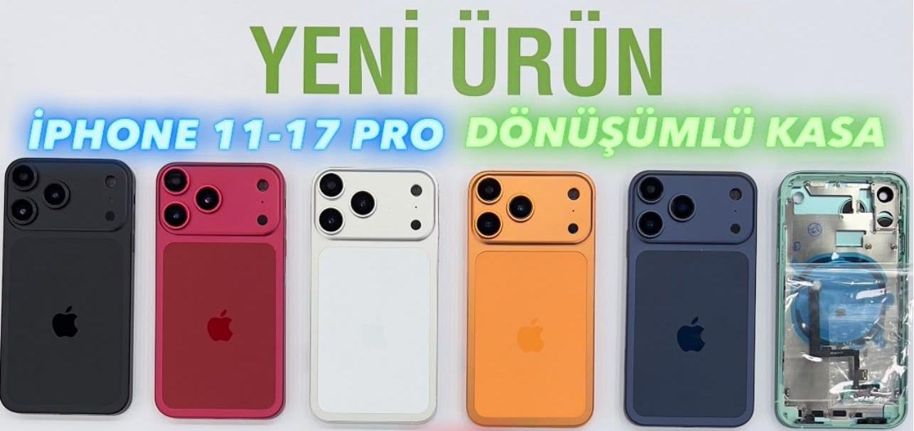 iPhone 11 - 17 PRO'ya Dönüşüm Kasa (SİYAH)