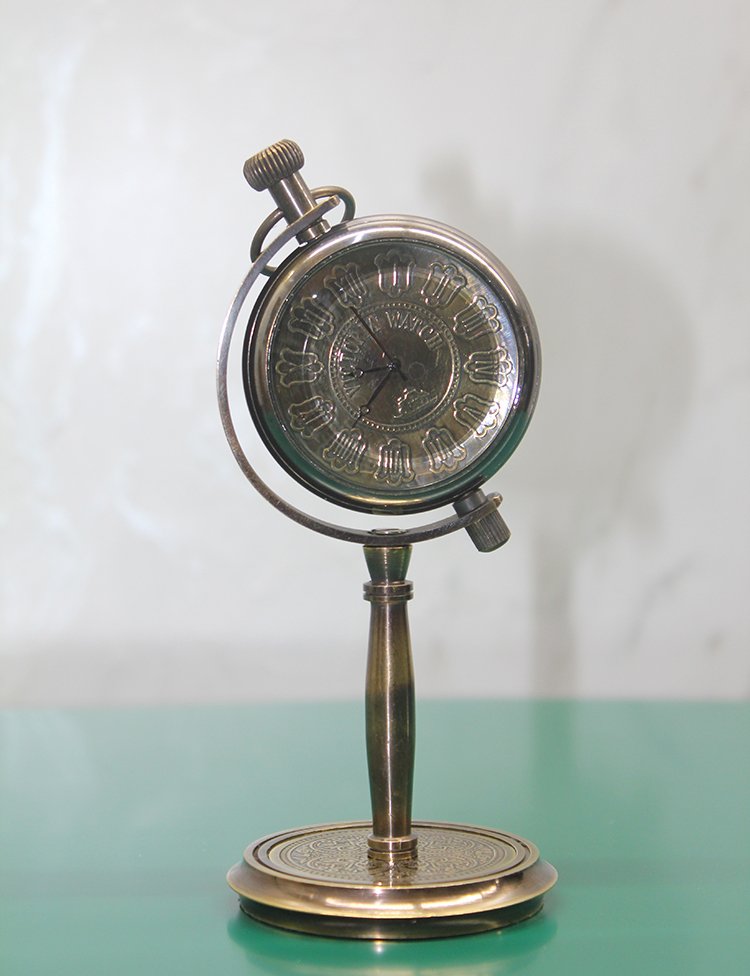 Masa Üstü Pirinç Saat Model 6