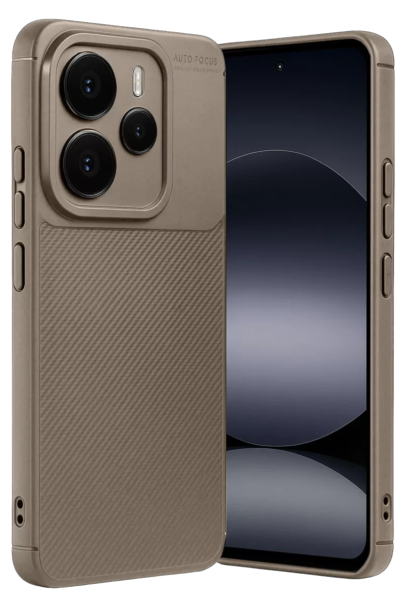 Newface Xiaomi Note 14 5G Auto Focus Karbon Kapak - Kahverengi