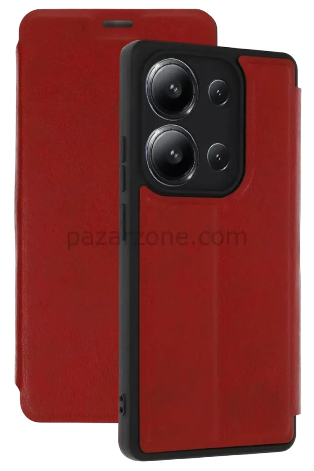 Newface Xiaomi Redmi 15C 4G Flip Cover - Kırmızı