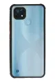 Newface Realme C21 Kılıf Miami Şeffaf Silikon - Siyah