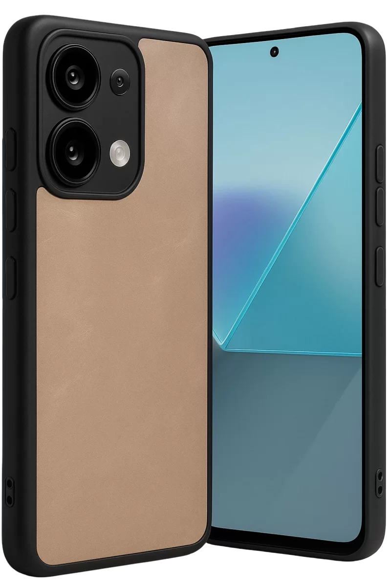 Newface Xiaomi Redmi Note 13 Pro 4G Kılıf Aras Deri Kapak - Pudra