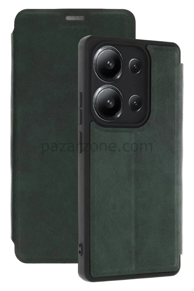Newface Xiaomi Redmi 15C 4G Flip Cover - Yeşil