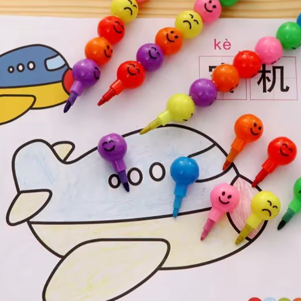 4'lü Emojili Yumurtlayan Boya Kalemi Seti