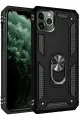 Newface Apple iPhone 11 Pro Kılıf Sofya Yüzüklü Silikon Kapak - Siyah