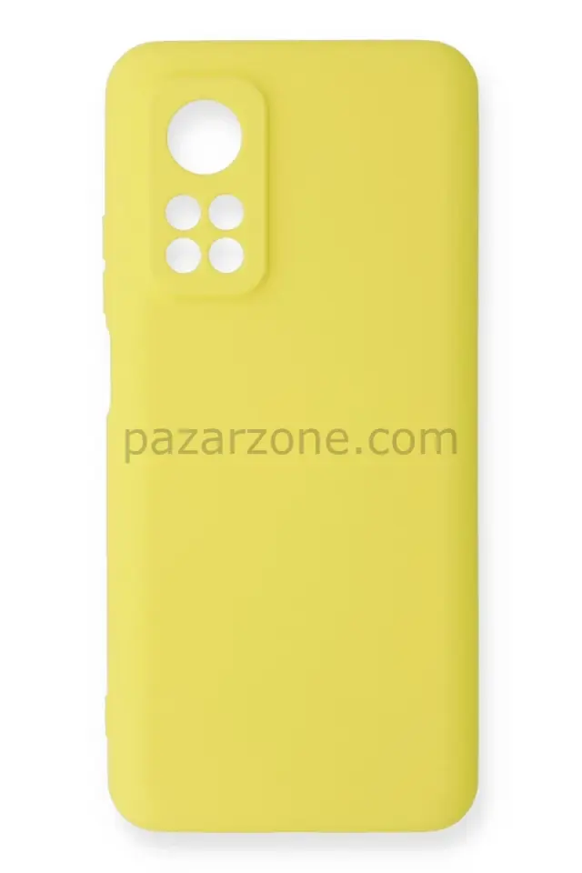Newface Xiaomi Mi 10T Kılıf Nano içi Kadife Silikon - Sarı