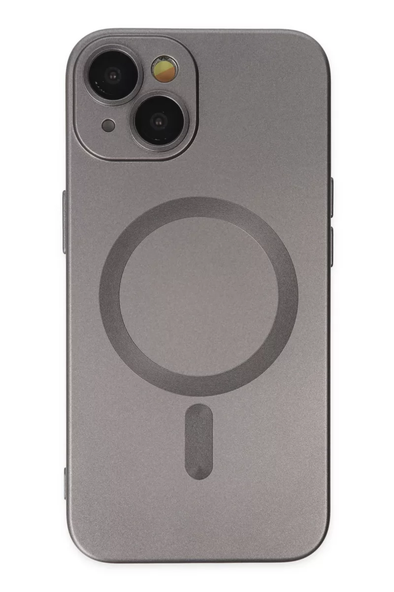 Newface Apple iPhone 14 Plus Kılıf Moshi Lens Magneticsafe Silikon - Füme