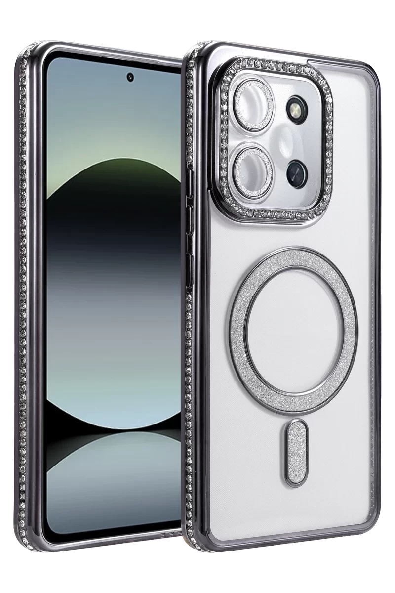 Newface Xiaomi Redmi 15C 4G Joke Simli Magneticsafe Kılıf - Siyah