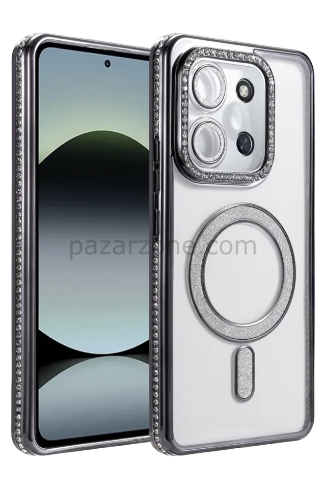 Newface Xiaomi Redmi 15C 4G Joke Simli Magneticsafe Kılıf - Siyah