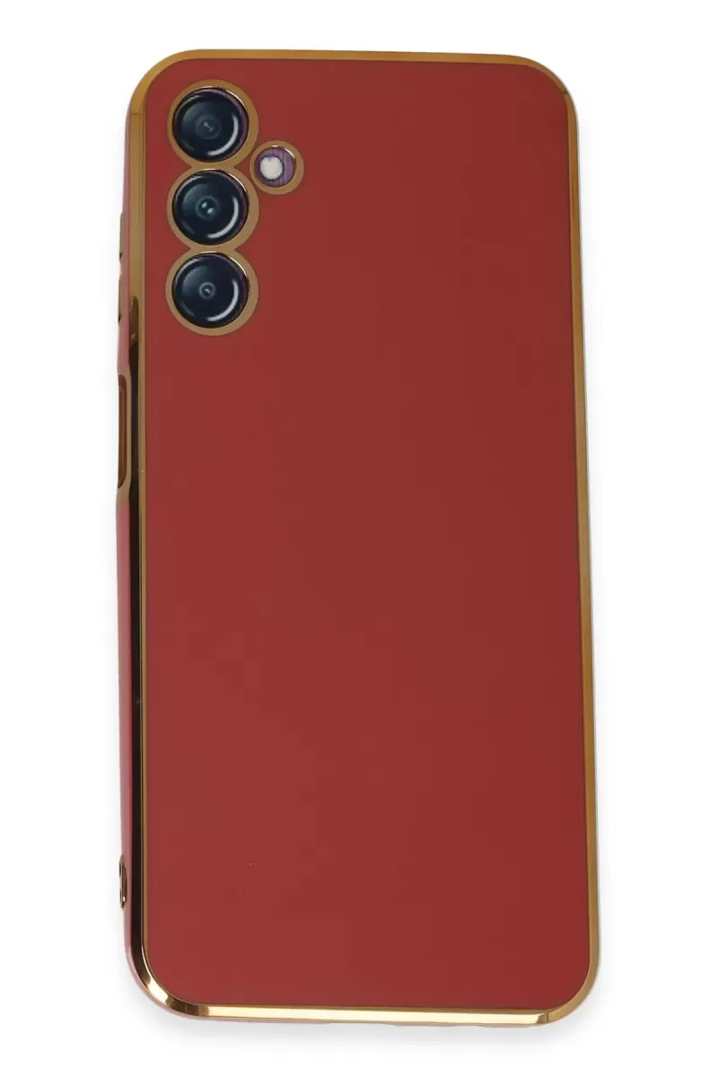 Newface Samsung Galaxy M14 5G Kılıf Volet Silikon - Kırmızı