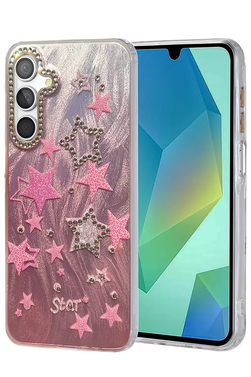 Newface Samsung Galaxy S25 Kılıf Blade Aynalı Desenli Kapak - Desen 7