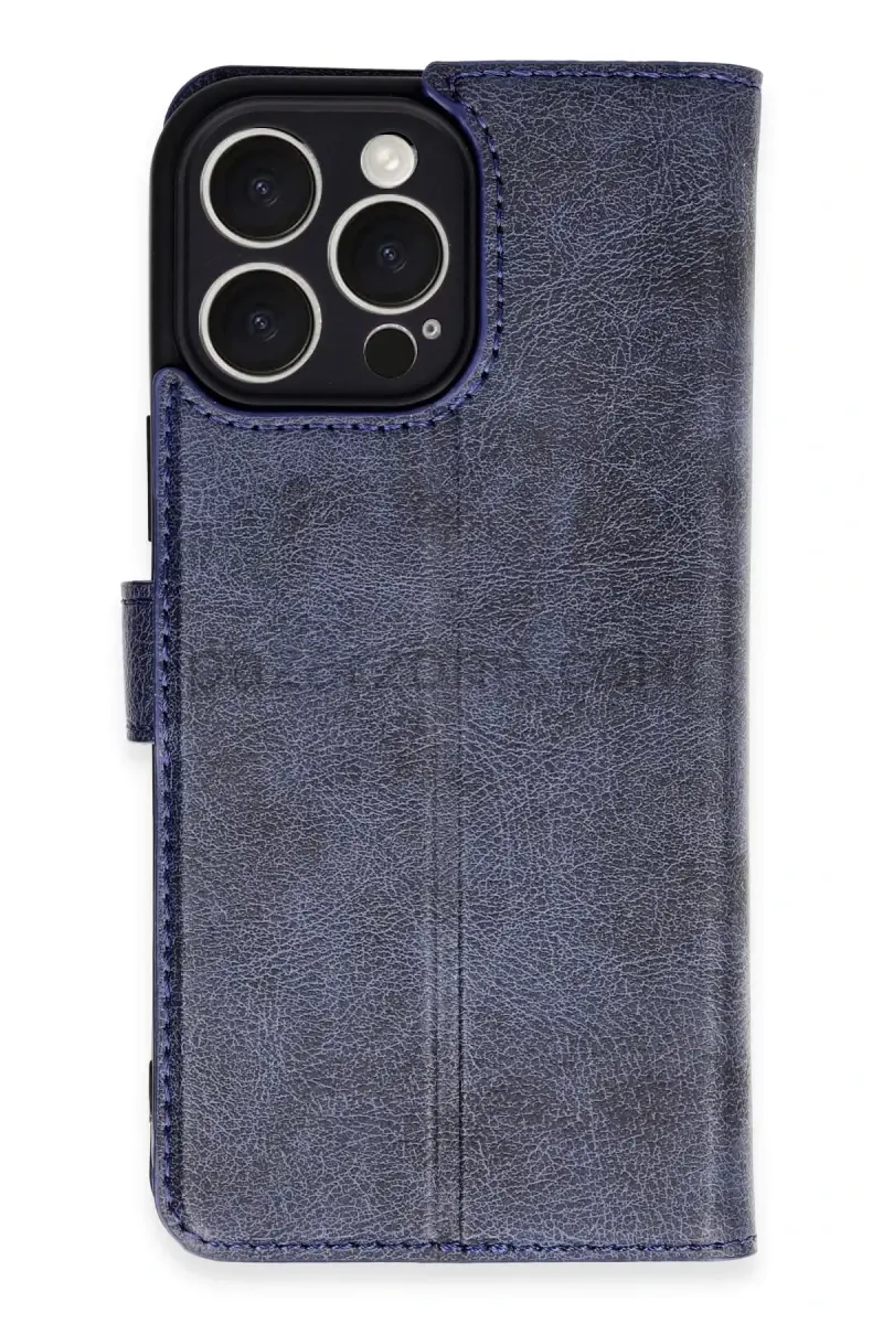 Newface Apple iPhone 16 Pro Max Kılıf Trend S Plus Kapaklı Kılıf - Lacivert