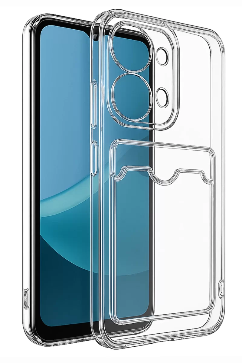 Newface Xiaomi Redmi 15C 4G Kılıf Kart Şeffaf Silikon - Şeffaf