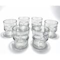 6'lı Kurukafa Şeffaf Cam Shot Bardağı Seti 6x5 cm