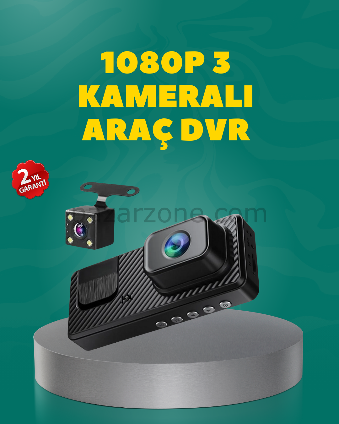 Full HD 1080P Araç Kamerası | Gece Görüşlü, Döngü Kayıt ve Geri Görüş