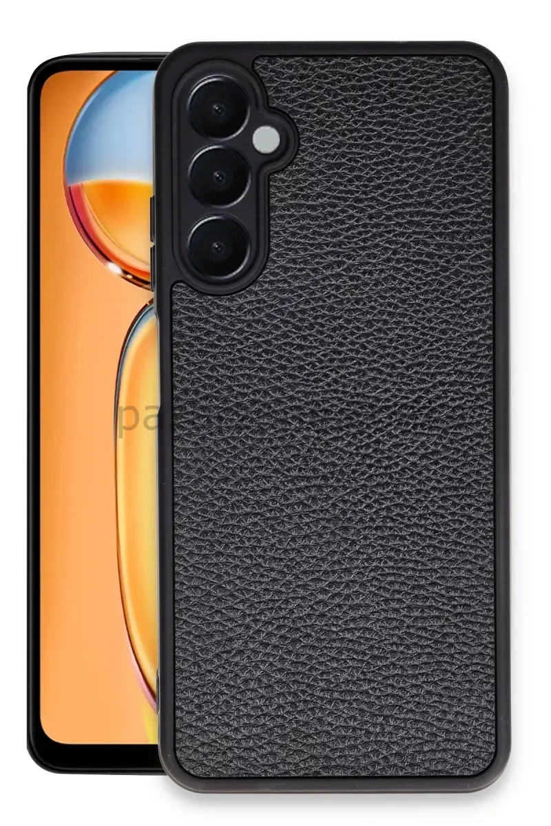Newface Samsung Galaxy A05S Kılıf Aras Deri Kapak - Siyah