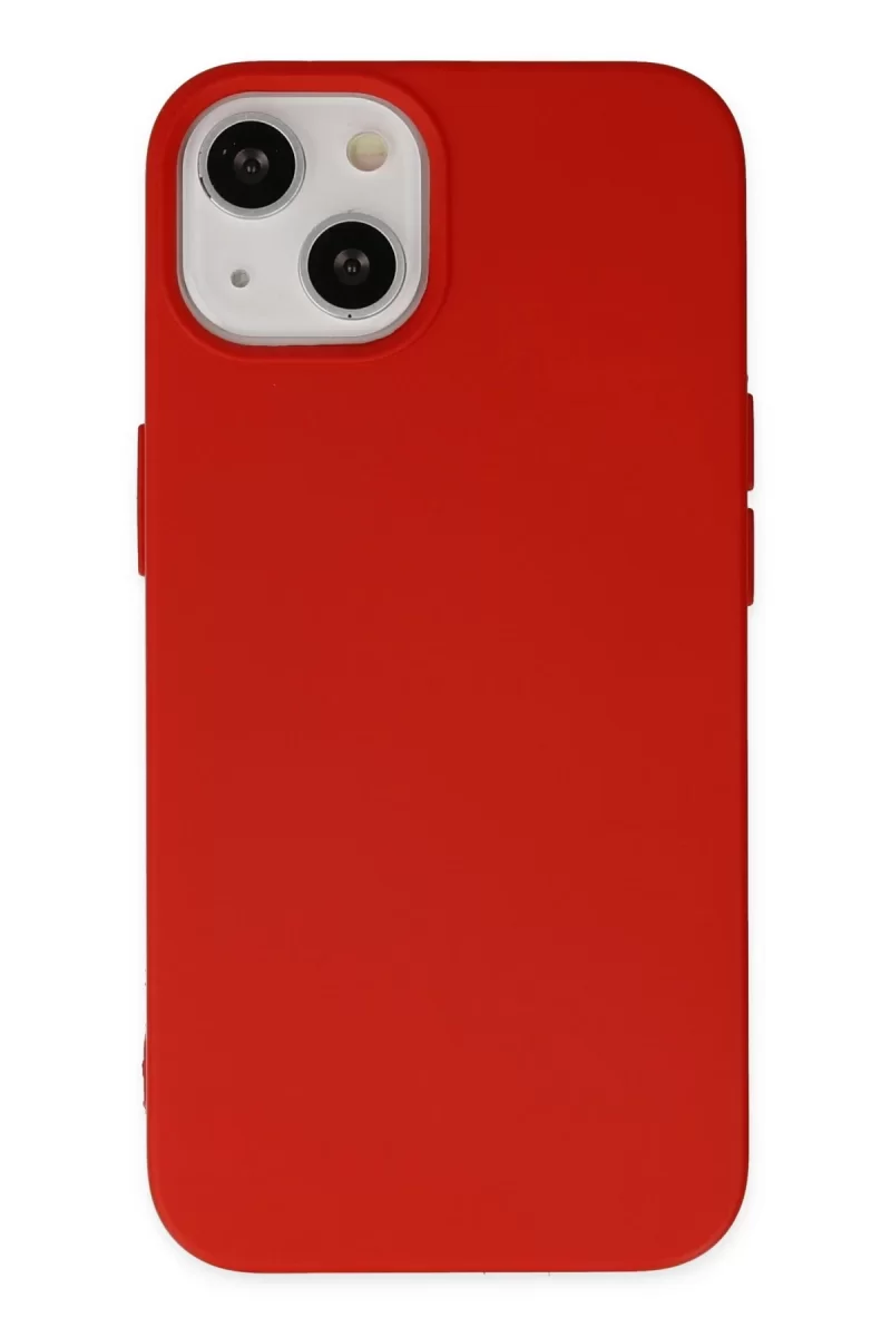 Newface Apple iPhone 14 Plus Kılıf Nano içi Kadife Silikon - Kırmızı