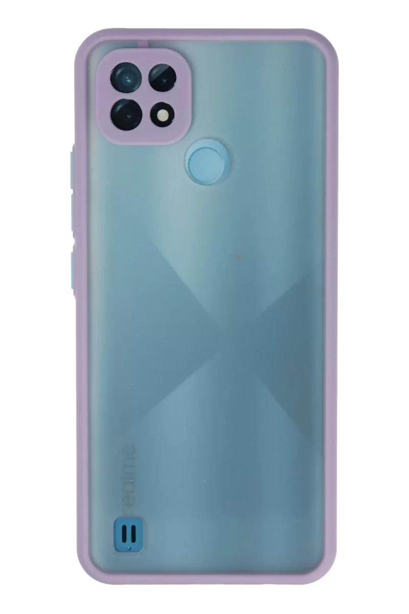 Newface Realme C21 Kılıf Montreal Silikon Kapak - Mor