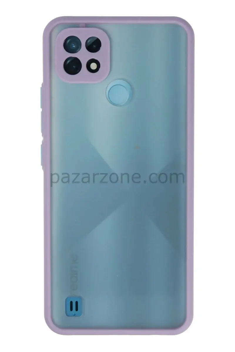 Newface Realme C21 Kılıf Montreal Silikon Kapak - Mor
