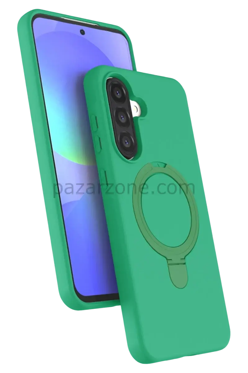 Newface Samsung Galaxy A37 5G Regal Magsafe Standlı Kapak - Yeşil