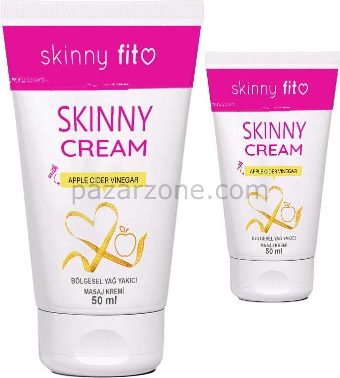 Skinny Fit Cream 2 Adet Elma Sirkesi Ana Malzemeli Vücut Bakım Kremi