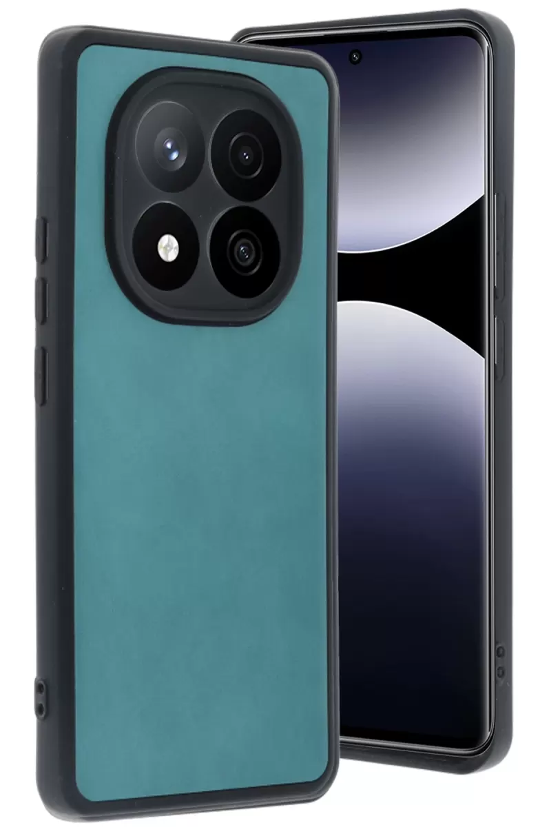 Newface Xiaomi Redmi Note 14 Pro 4G Kılıf Aras Deri Kapak - Açık Yeşil