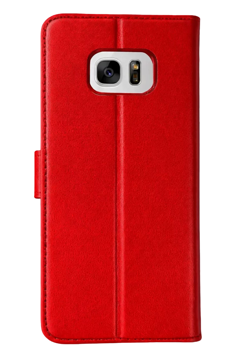 Newface Samsung Galaxy S7 Edge Trend S Plus Kapaklı Kılıf - Kırmızı