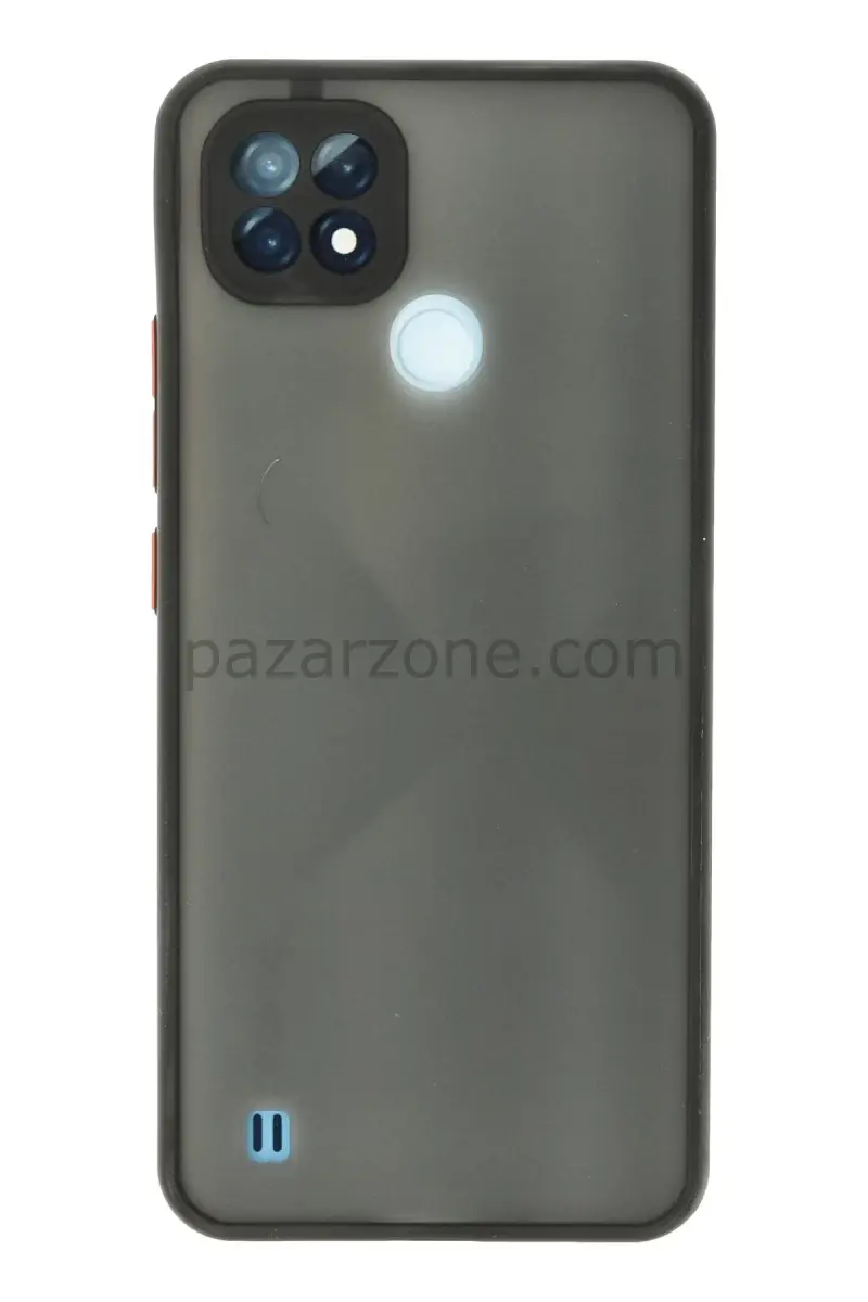 Newface Realme C21 Kılıf Montreal Silikon Kapak - Siyah
