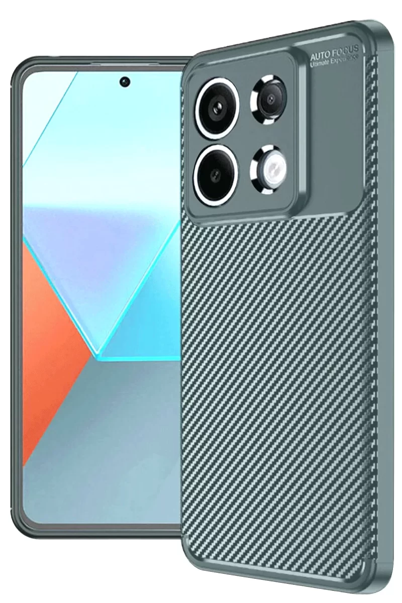 Newface Xiaomi Redmi Note 13 Pro 4G Kılıf Auto Focus Karbon Kapak - Gri